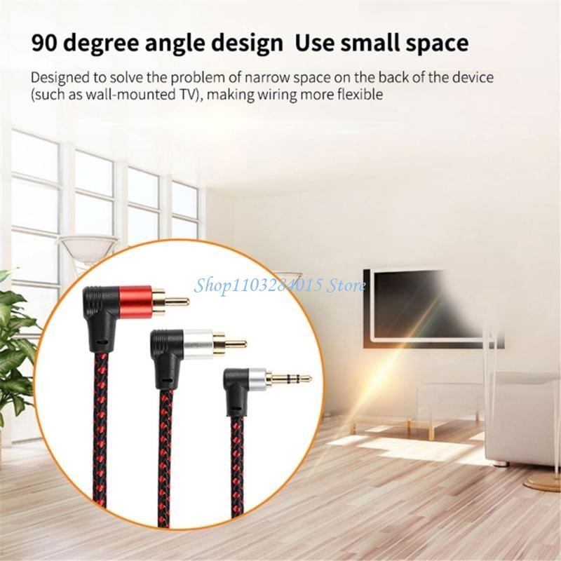 Audio And Music Splitter - R6FF 90 ° RCA 케이블 잭