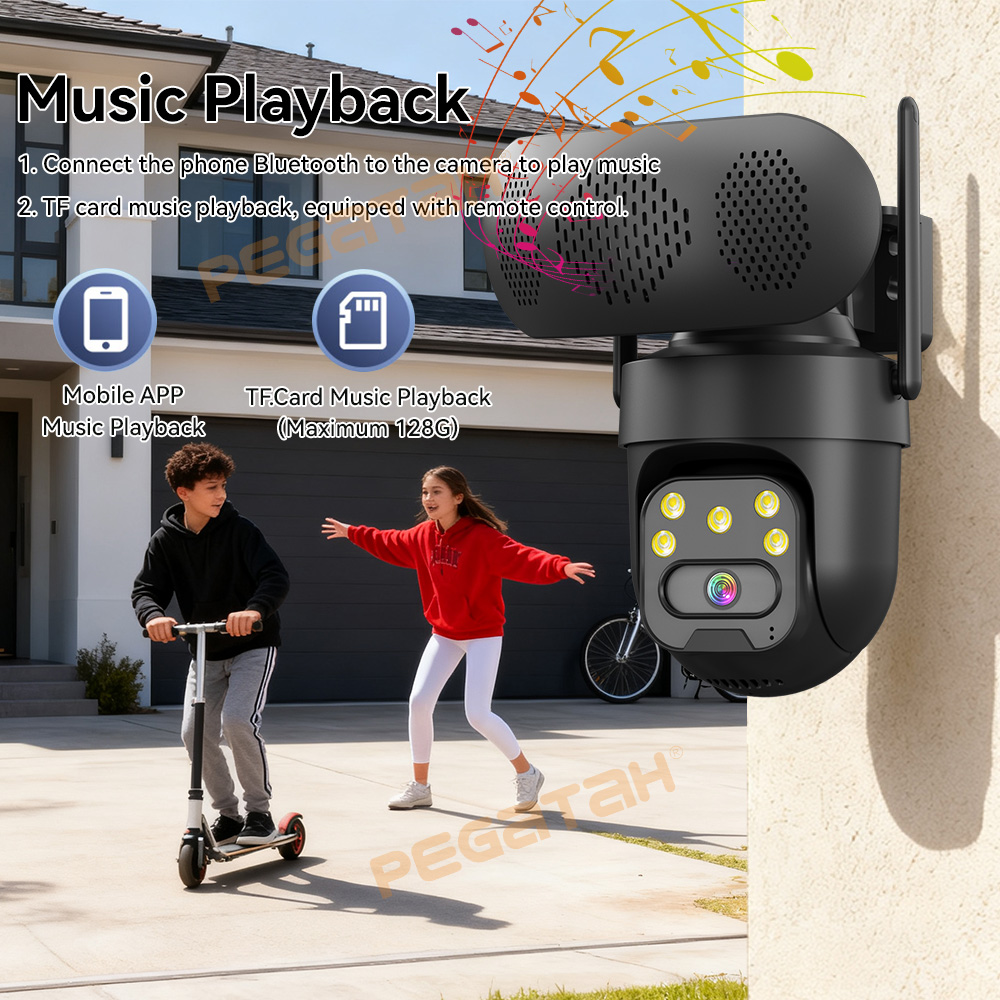 5MP IP 카메라 야외용 2.4G WiFi 보안 카메 - Audio Music Track 리뷰 및 가격