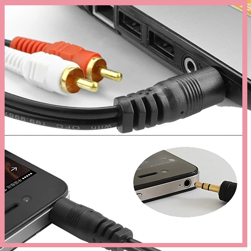 3.5mm 스테레오 남성 플러그 - 2 RCA 잭 오디 - Audio And Music Splitter 리뷰 및 가격