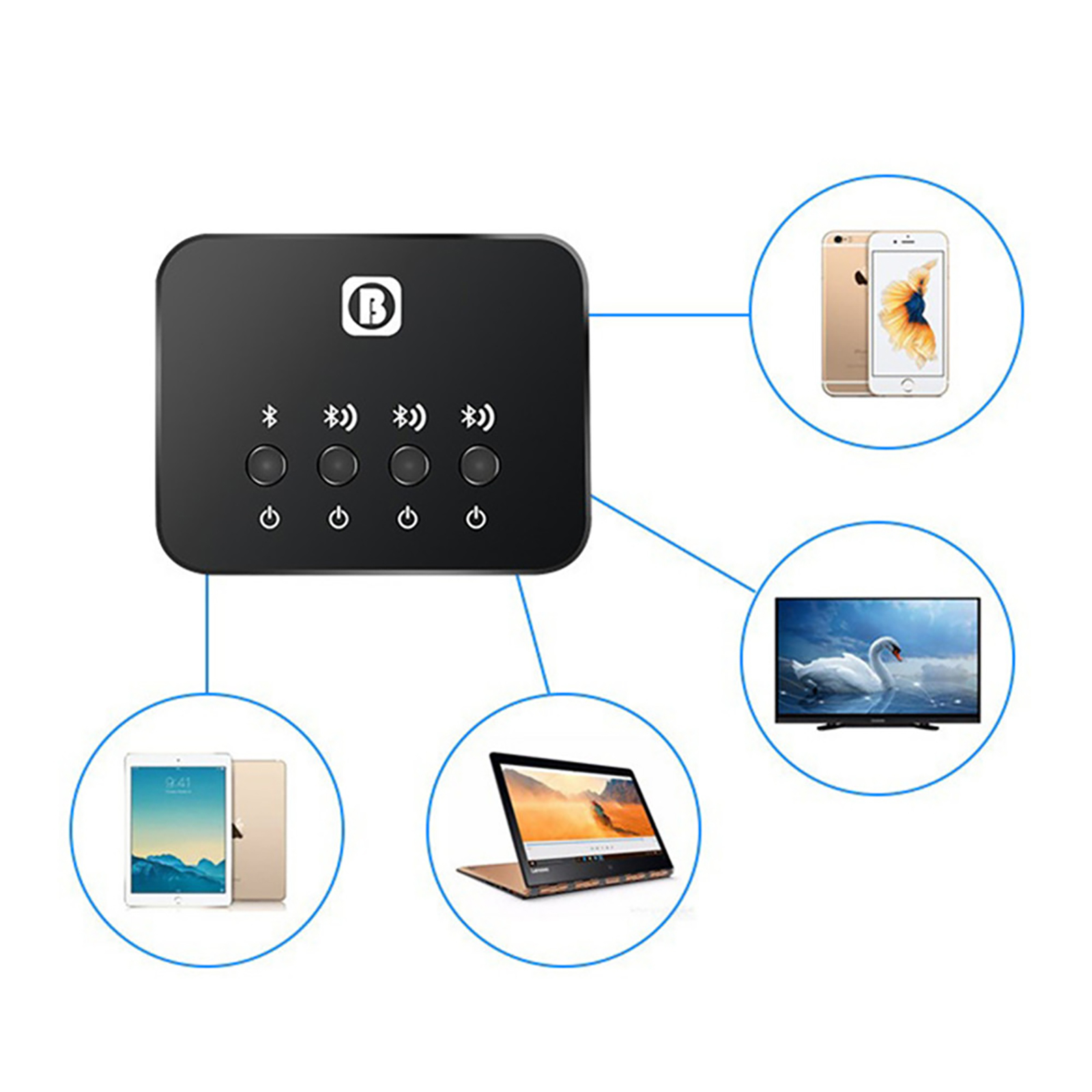 블루투스 4.0 스테레오 런처 분배기 어댑터, 음악 송 - Audio And Music Splitter 리뷰 및 가격